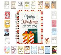 Creative Xmas Gift Card Book, Spiral Bound Books Gift Cards Giftcard, Diy Exquisite Book Gift Card, Open When Envelopes Surprises On Every Page Xmas Gifts For Friends Kids