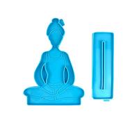 Creative Yoga Girl Silicone Resin Mold Decor Tool for Party Craft Sport Theme Epoxy Casting Craft Mat Epoxy Casting Molds Silicone