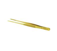CREATIVECHEF 1PCS 8-Inch Kitchen Tweezers for Plating Ergonomic Food Tweezers, Fine Tweezers Tongs Chef kitchen Tool for Food and Repairing Stainless Steel Tweezers, Precision Food Tweezers, Gold