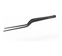 CREATIVECHEF 8-Inch Kitchen Tweezers: Ergonomic, Stainless Steel, Precision Grip (Black)