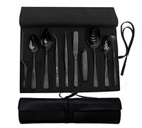 CREATIVECHEF Professional Chef Plating Kit, 10 Piece Culinary Plating Set, Black, Stainless Steel