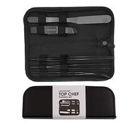 CREATIVECHEF Professional Chef Plating Kit, 5 Piece Culinary Plating Set, Silver, Stainless Steel (5 Piece, Silver) (Black)