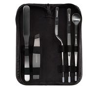 CREATIVECHEF Professional Chef Plating Kit,Culinary Plating Set , 5 Piece, Black, Stainless Steel