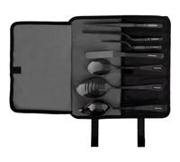 CREATIVECHEF Set of 7 Kitchen Tongs Chef Plating Tools Culinary Kit, Precision Tongs Specialty Chef Plating Kit for Decorating Food, Sturdiness Stainless Steel, Professional Kitchen Secret,Black