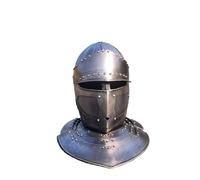 CREATIVEERA Reynald Crusader Medieval Helmet - Great Gift Helmet - Handmade 18 Gauge Steel