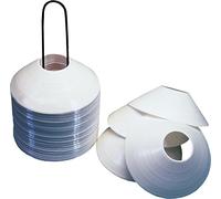 CreativeMinds UK Central Cricket Equipment Training Boundary Marker Saucers White Sets Of 50