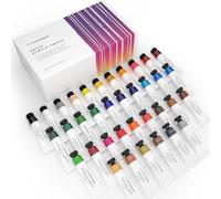 Creativepeak Acrylic Paint Set - 36 Vibrant Colours, incl. 6 Metallic Colours - Professional Art Supplies - Perfect for Painting & Calligraphy