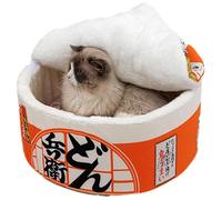 Creatives Cat Beds - Noodles Cup Non Slip Pet Bed Kennel, Soft Warm Washable Round Cave | Long Lasting Creatives Funny Kawaii Cat House Winter Sleeping Sofa for Indoor Cats Small Dogs