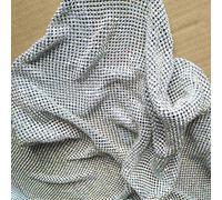 Creativesugar Craft Material Metal Rhinestone mesh Fabric cuttable for Clothing Bag Making Party Decorations (Crystal AB Rhinestone)
