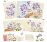 CREATIVETREES Greeting Card Making Kits for aldult DIY Blank Cards, Flower Thank You Cards, Wildflower Thank You Cards with Envelopes 9 Set