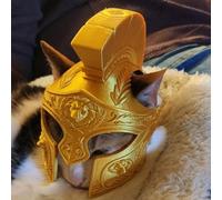 Creativity 3D Printed Roman Centurion Cat Helmet Funny Warrior Cat Mask Helmet Pet Role Playing Equipment Decor Accessories