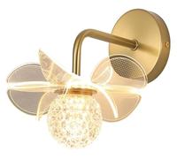Creativity Acrylic Wall Lamp with Hanging Crystal Ball Wall Light LED Three Color-Dimmable Wall Wall SconceChandeliers
