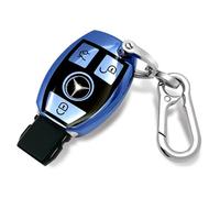Creativity Beautiful New Soft TPU Car Smart Key Case For Mercedes benz CLS CLA GL R SLK AMG A B C S class Auto Cover Shell Accessories(blue)