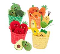 Creativity Boosting Plush Toy for Children Stacking Nesting Features Fruit Vegetable Color Learning Soft Washable Fabric Washable Plush Toy