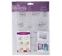 Creativity Essentials A5 Clear Stamp Set (18pcs) -Traditional Sentiment, Synthetic Material, 0.3 x 14.8 x 21 cm