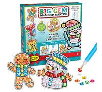 Creativity for Kids Big Gem Diamond Painting Kit - Create Your Own Holiday Stickers Diamond Arts and Crafts for Kids, Stickers and Suncatchers - Holiday Sticker Diamond Art for Kid