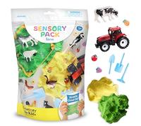 Creativity for Kids Farm Sensory Toys: 11-Piece Set for Toddlers 3-4, Pretend Play Farm Animals & Cloud Clay