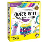 Creativity for Kids Quick Knit Charm Bracelets - Create 10 DIY Friendship Bracelets, Kids Jewelry Making Kit