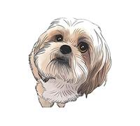 Creativity for Lhasa Apso Refrigerator Car Sticker Auto Windshield Waterproof Decal Car Styling Decoration 13 X 12.7cm（2Pcs）