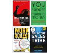 Creativity Inc, You Are a Badass at Making Money, Work Rules & Build Your Sales Tribe 4 Books Collection Set