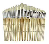 Creativity Inspired Pre-School Brush Set, 24 Pieces, Flat & Round Brushes, Wide Selection, Ideal for Schools, At Home Painting and Children