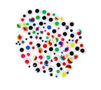 Creativity Inspired Wiggly Eyes, Peel & Stick, 320 Pieces, Black & White, Assorted Sizes, Children Craft Activities & Scrapbooking, Origami, Ideal for Hobbyists and Professional Crafters
