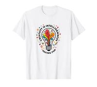 Creativity is Intelligence Having Fun Inspirational T-Shirt, Men, White, 4XL