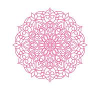 Creativity Mandala of or Paper Cutting Wall Vinyl Sticker Decor 67.2x67.2cm Self Adhesive Pink