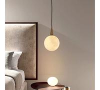 Creativity Moon Pendant Lamp Electroplated Iron Bedroom Bedside Chandeliers, 3D Printed Moon Pendant Lights for Home, Office, Bar and Cafe