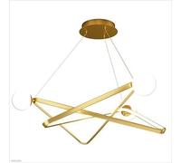 Creativity Restaurant Dimming Chandelier Art Remote Control Aluminum Triangle Pendant Lights Apply to Living Room Restaurant Cafe Remote Control Lamps(Gold,41W)
