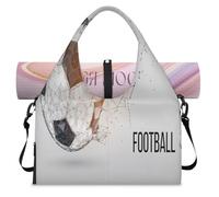 Creativity Soccer Ball Sports Duffel Bag for Women Men Ball Weekend Overnight Bag with Shoe Compartment Shoulder Tote Luggage Bag for Yoga Gym Travel