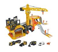 Volvo CONSTRUCTION PLAYSET WITH 5 DIE-CAST CARS, Yellow