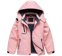 CREATMO US Girl's Waterproof Ski Jacket Warm Winter Fleece Snow Coat Windproof Snowboarding Rain Jacket