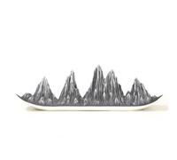 CreatoHundreds Decorative Rock Sculpture Abstract Statue With Base Tabletop Figurine Modern Art Ornament Contemporary Centerpiece In Resin Marble For shelves desks, 55 22 H18cm, style to 6