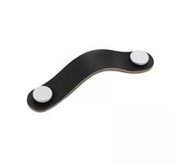 CreatoHundreds PU Leather Furniture Handle with Solid Metal Nut for Drawer, Cupboard, Wardrobe, Dressing Room, Elegant Country Style, 4 Pcs