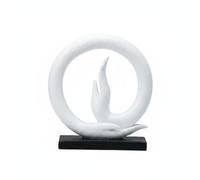CreatoHundreds Resin Figurine Minimal Hand Sculpture Abstract Ornament Modern Statue Resin Build With Refined Texture Suitable for living room bookshelf entryway office, style to 2