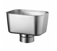 CreatoHundreds Roof Stainless Steel Collector Rainwater System High Capacity Smooth Square Shape Suitable for Commercial Buildings, Round Outlet Diameter 63mm