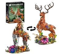 Creator 2 in 1 Deer Unicorn Building Set, 1367PCS Transformable Magic Forest Animals Building Kit with Flower Decoration, STEM Toy Gift for Boys Girls Age 6+ Year Old