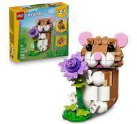 LEGO Creator 3in1 Cute Hamster with a Flower Toy - Animal Figure Transforms into a Hedgehog or Eagle - DIY Room Decor Idea - Birthday Gift for 7+ Year Old Girls & Boys - 31376
