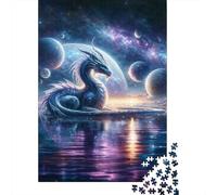 Creator Dragons Cosmos 1000-Piece Puzzle for Adults, 52x38cm/1000pcs, Easy to Revisit Throughout The Week; White Card Pieces for Tidy Handling