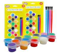 Creator Zone 2pk Poster Paints & Brushes - Poster Paint Sets for Kids, Arts & Crafts, Kids Paint for Party Bags & School Prizes, Painting Kit for Gifting, Scrapbooking, Crafting Set for Teens & Adults