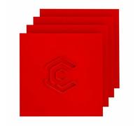 Creatorally 4 Pack Pre-Painted Coloured Plywood Sheets, 30x30cm x 3mm Basswood Board, Ideal for Laser Cutting, Engraving, DIY Crafts, Ornaments, Models Making (Red)