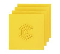 Creatorally 4 Pack Pre-Painted Coloured Plywood Sheets, 30x30cm x 3mm Basswood Board, Ideal for Laser Cutting, Engraving, DIY Crafts, Ornaments, Models Making (Yellow)