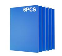 Creatorally 6 Pack Pre-Painted Colored Plywood Sheets, 11.7" x 8.27" x 1/8 (3mm) Thin Basswood Sheets Ideal for Laser Cutting, Engraving, DIY Crafts & Model Making (Blue)