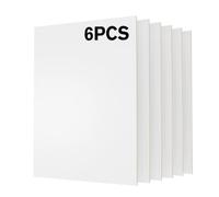 Creatorally 6 Pack Pre-Painted Colored Plywood Sheets, 11.7" x 8.27" x 1/8 (3mm) Thin Basswood Sheets Ideal for Laser Cutting, Engraving, DIY Crafts & Model Making (White)
