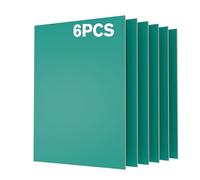 Creatorally 6 Pack Pre-Painted Colored Plywood Sheets, 11.7" x 8.27" x 1/8 (3mm) Thin Basswood Sheets Ideal for Laser Cutting, Engraving, DIY Crafts & Model Making (Green)