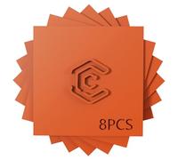 Creatorally 8 Pack Pre-Painted Colored Plywood Sheets, 12x12x1/8 Inch (3mm) Basswood, Ideal for Laser Cutting, Engraving, DIY Crafts, Ornaments & Models Making (Sunset Orange)