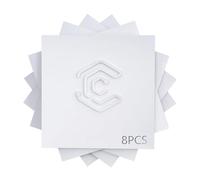 Creatorally 8 Pack Pre-Painted Colorued Plywood Sheets, 30x30cm x 3mm, 8 Colours Mixed Basswood, Ideal for Laser Cutting, Engraving, DIY Crafts, Ornaments, Models Making (White)