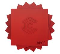 Creatorally 8 Pack Pre-Painted Colorued Plywood Sheets, 30x30cm x 3mm, 8 Colours Mixed Basswood, Ideal for Laser Cutting, Engraving, DIY Crafts, Ornaments, Models Making (Red)
