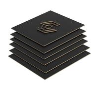 Creatorally Black MDF Board for Laser, Craft Wood Sheet 3mm Cut to Size 30x30 cm, Fiberboard Blank Panel 6Pcs for Engraving Paint Wooden Modelling